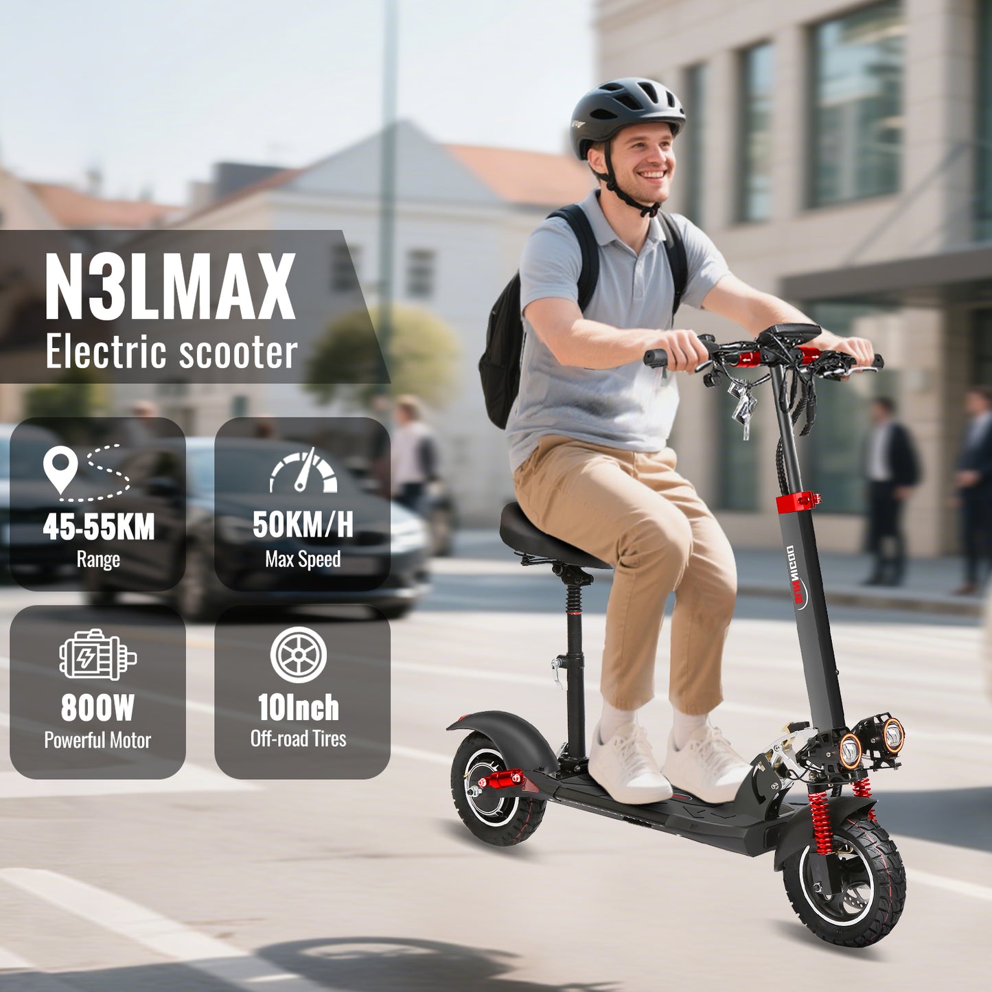 SUNNIGOO N3LMAX Electric Scooter| 48V 15Ah Battery LCD Digital Meter 50 Km/h Speed 55 Km Range