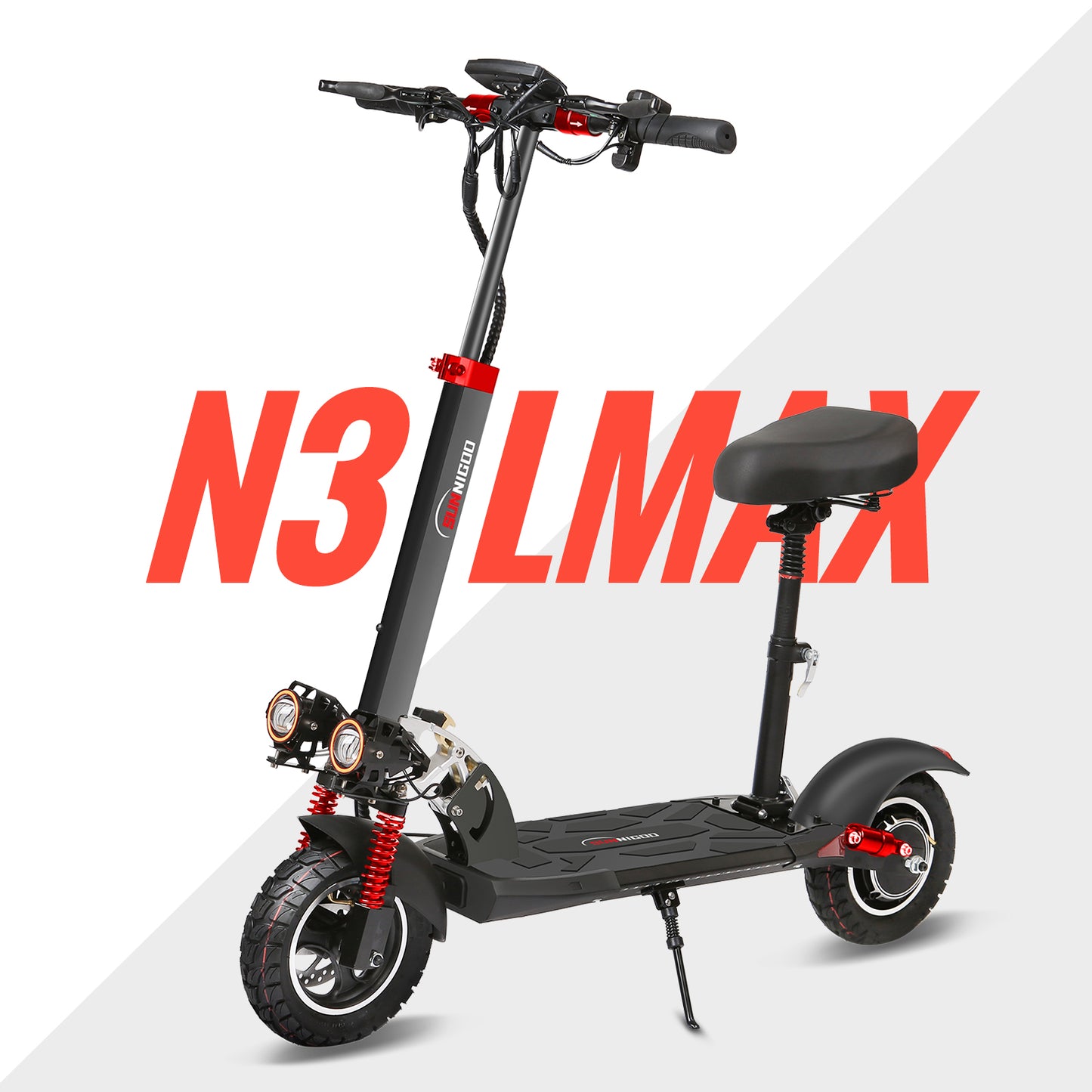 SUNNIGOO N3LMAX Electric Scooter |800W Rear Motor, 55KM Range&Off-Road