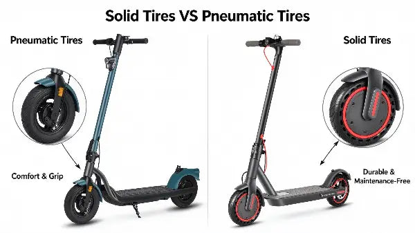 Solid Tires Vs Pneumatic Tires on E-Scooters: Which Is Safer?
