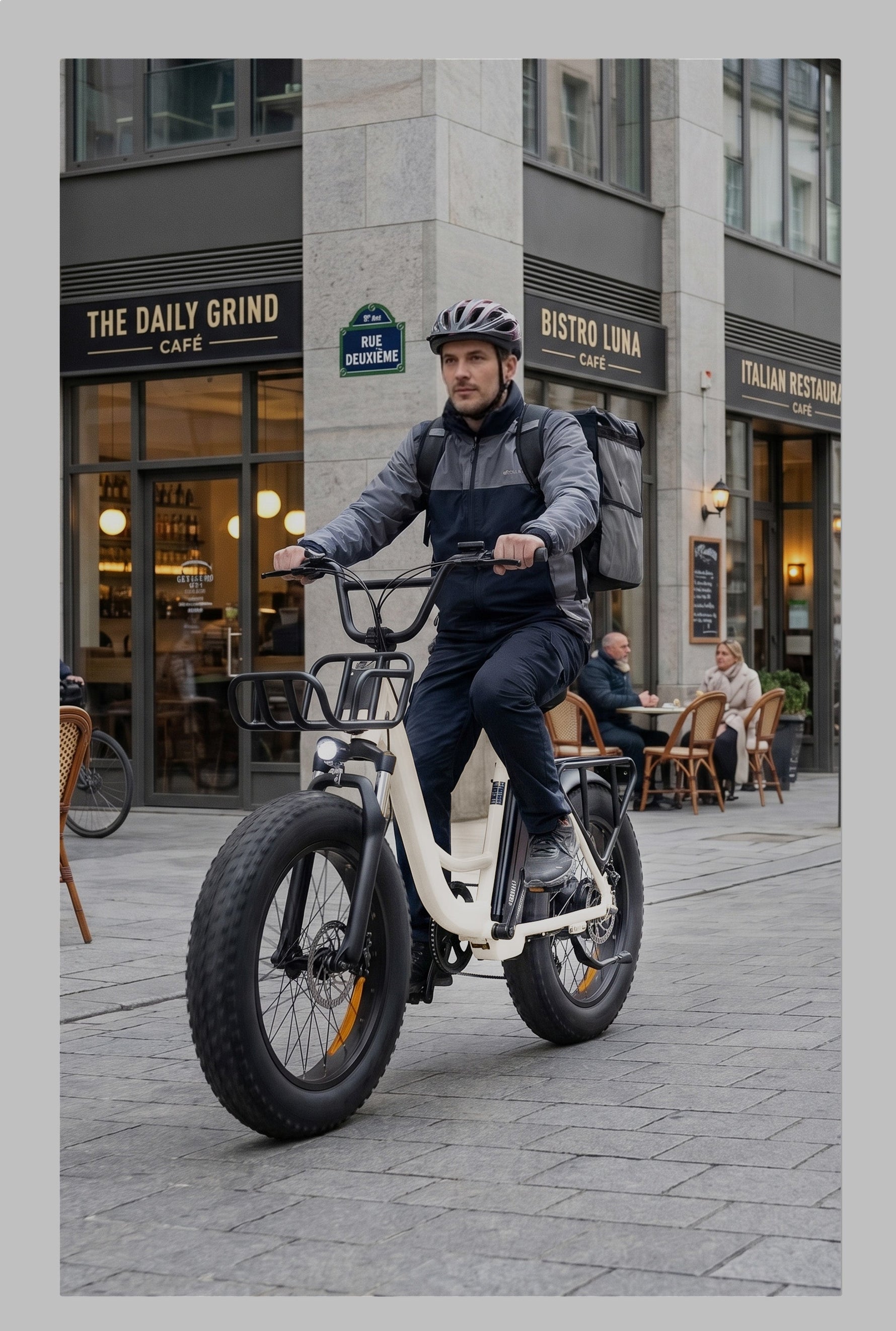 SUNNIGOO family e-bike with rear rack for school runs and weekend errands