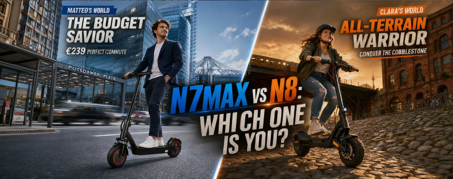 Adult electric scooter N7MAX VS N8 for different urban commuters