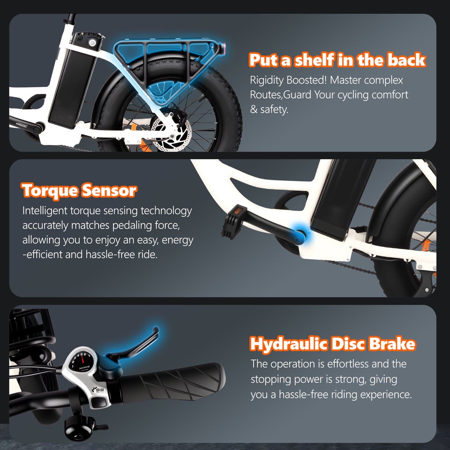 SUNNIGO B5 Electric Bike 20 Inch Fat Bike 600Wh 48V EU Standards 120 km Long Range 4.0'' Tire Bicycle Urban E-Bike