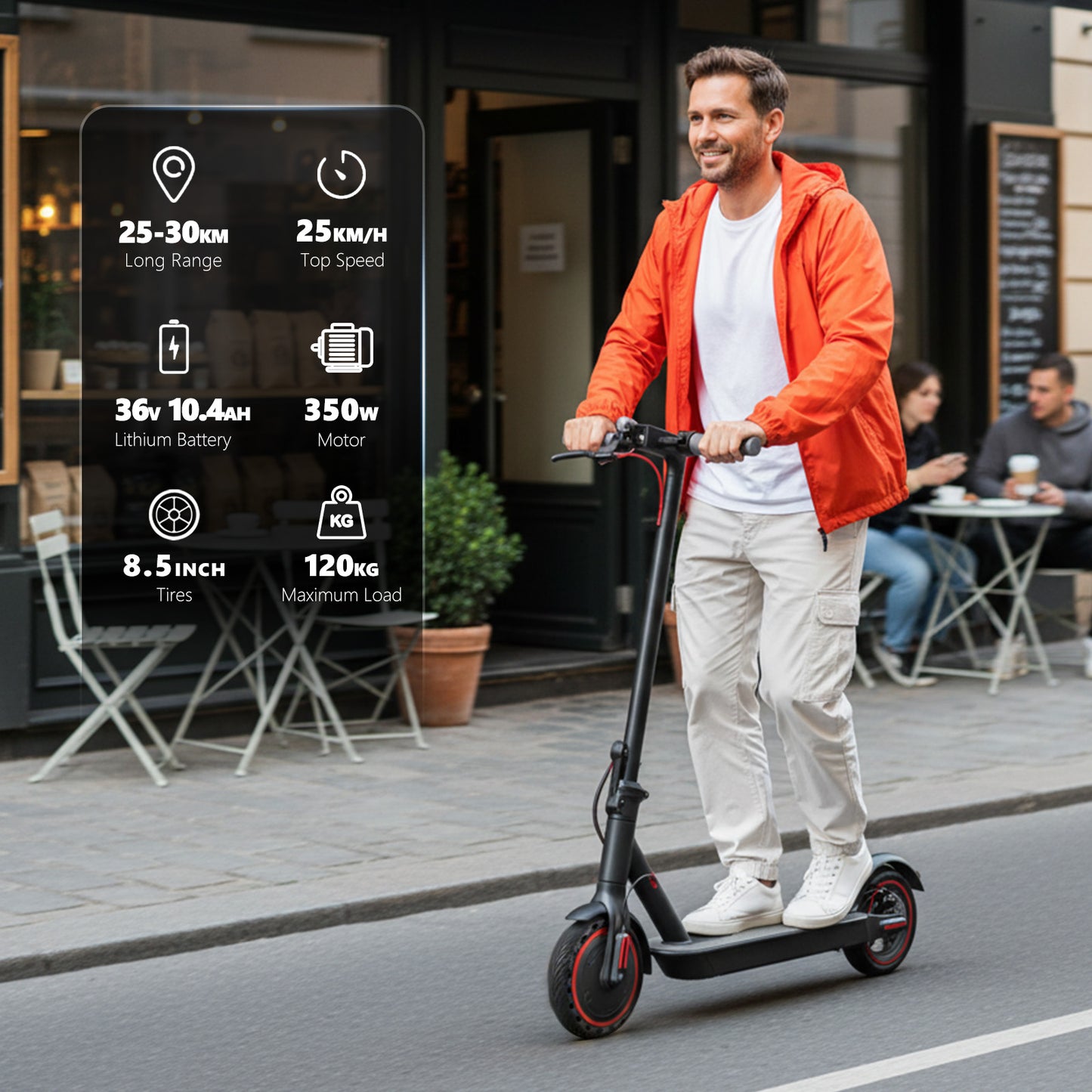SUNNIGOO N7PRO | EU Legal Electric Scooter | 35km Range | 25km/h Max Speed | 350W Motor | 36V 10.4Ah Battery | Foldable