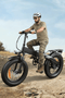 SUNNIGO B1 Adult Folding Electric Bike 20x4.0 Fat Tire Electric Bike Carrying capacity 48V 12.5AH Battery 7-Speed 250W EU Standard Ebike