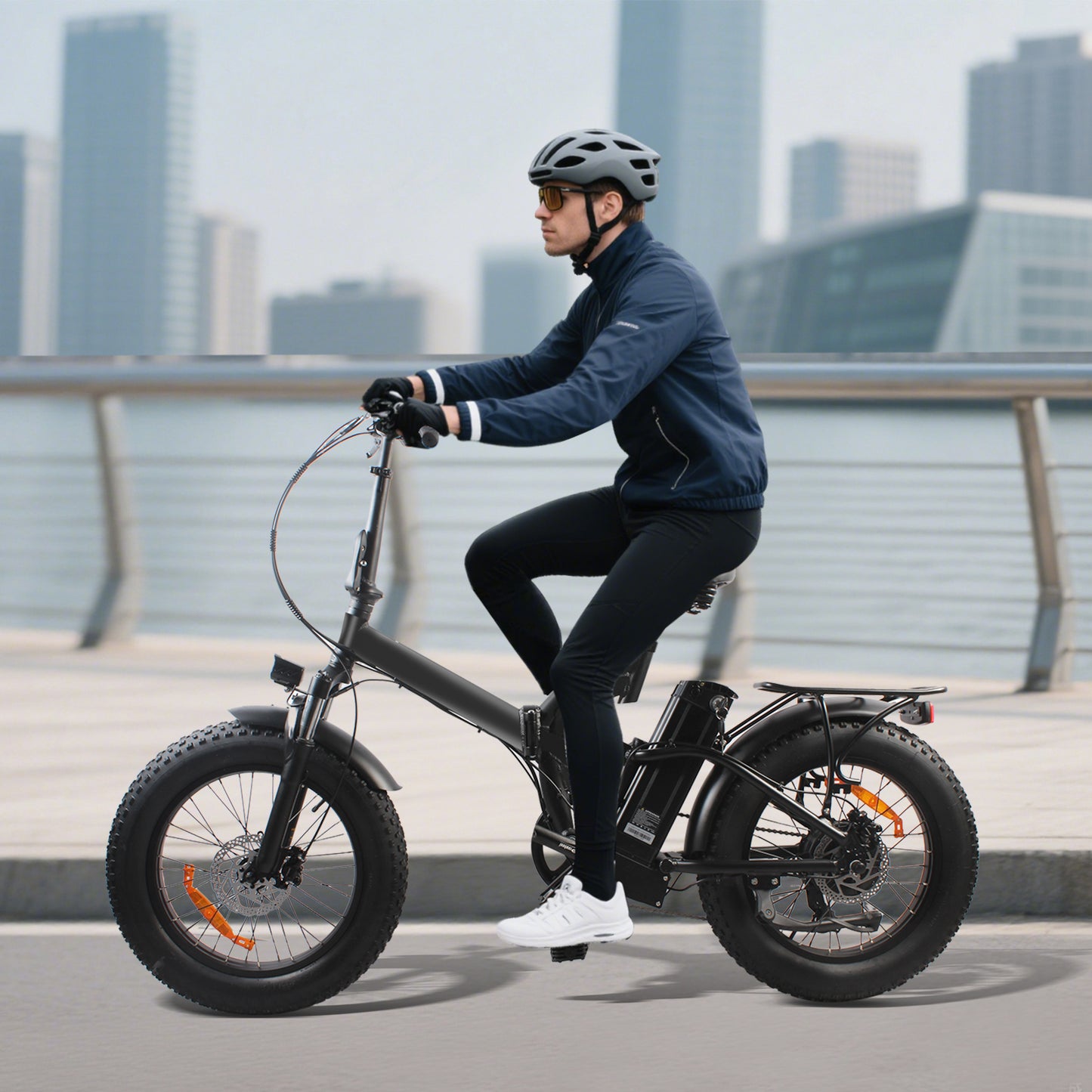 SUNNIGO B4 ebike Folding Electric Bike 48V 12.5Ah Removable Battery 50-80 km Range 20'' ×4.0'' Fat Tire 7-Speed E-Bike
