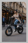 SUNNIGO B1 Adult Folding Electric Bike 20x4.0 Fat Tire Electric Bike Carrying capacity 48V 12.5AH Battery 7-Speed 250W EU Standard Ebike