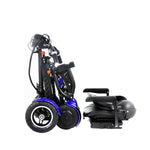 Compact folded electric scooter for easy storage in car trunk or office