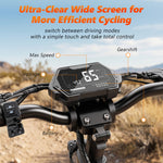 Clear LCD digital display showing speed and battery for SUNNIGOO X2 MAX e-scooter