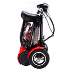 Lightweight portable 4-wheel mobility scooter folded for car trunk storage