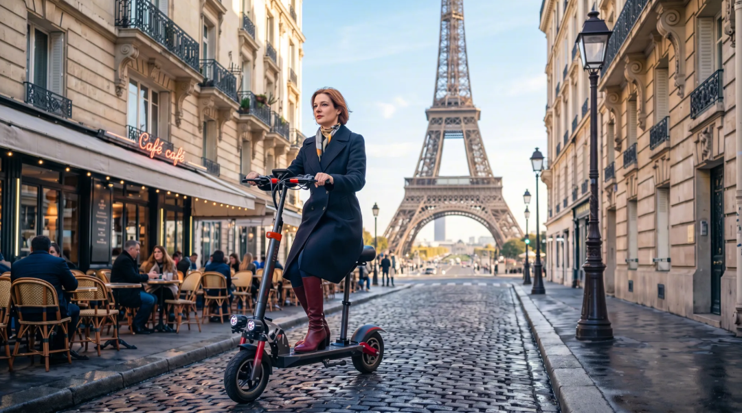 Trottinette électrique pliable N3LMAX à Paris, certification UE
