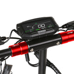 Smart LCD digital display showing speed and battery on electric scooter