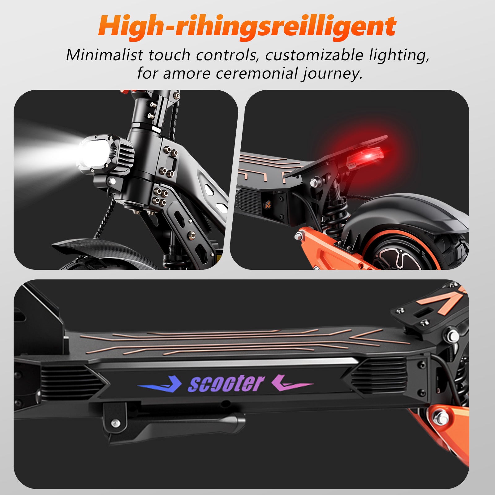 SUNNIGOO X2 MAX 48V 18Ah long range electric scooter, 45-60km range heavy duty e-scooter