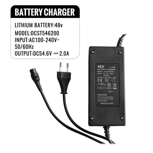 Electric Scooter Charger 54.6V-2.0A