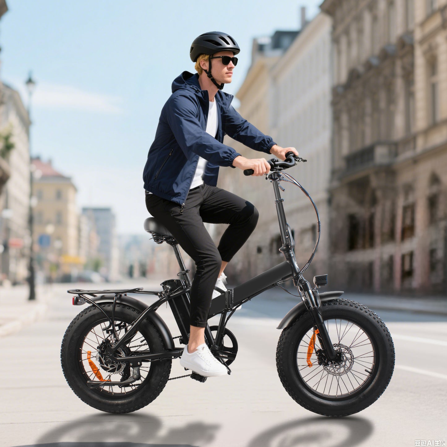 SUNNIGO B3 Foldable Electric Bike 20 Inch Fat Bike 48V12.5Ah Lithium Battery 4.0'' Tire Mountain Ebike 250W MTB Urban E-Bike