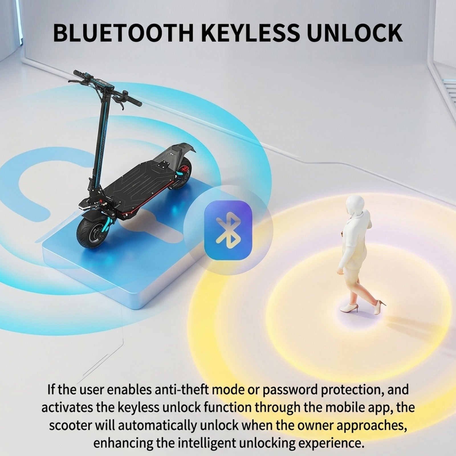 e-scooter bluetooth keyless unlock