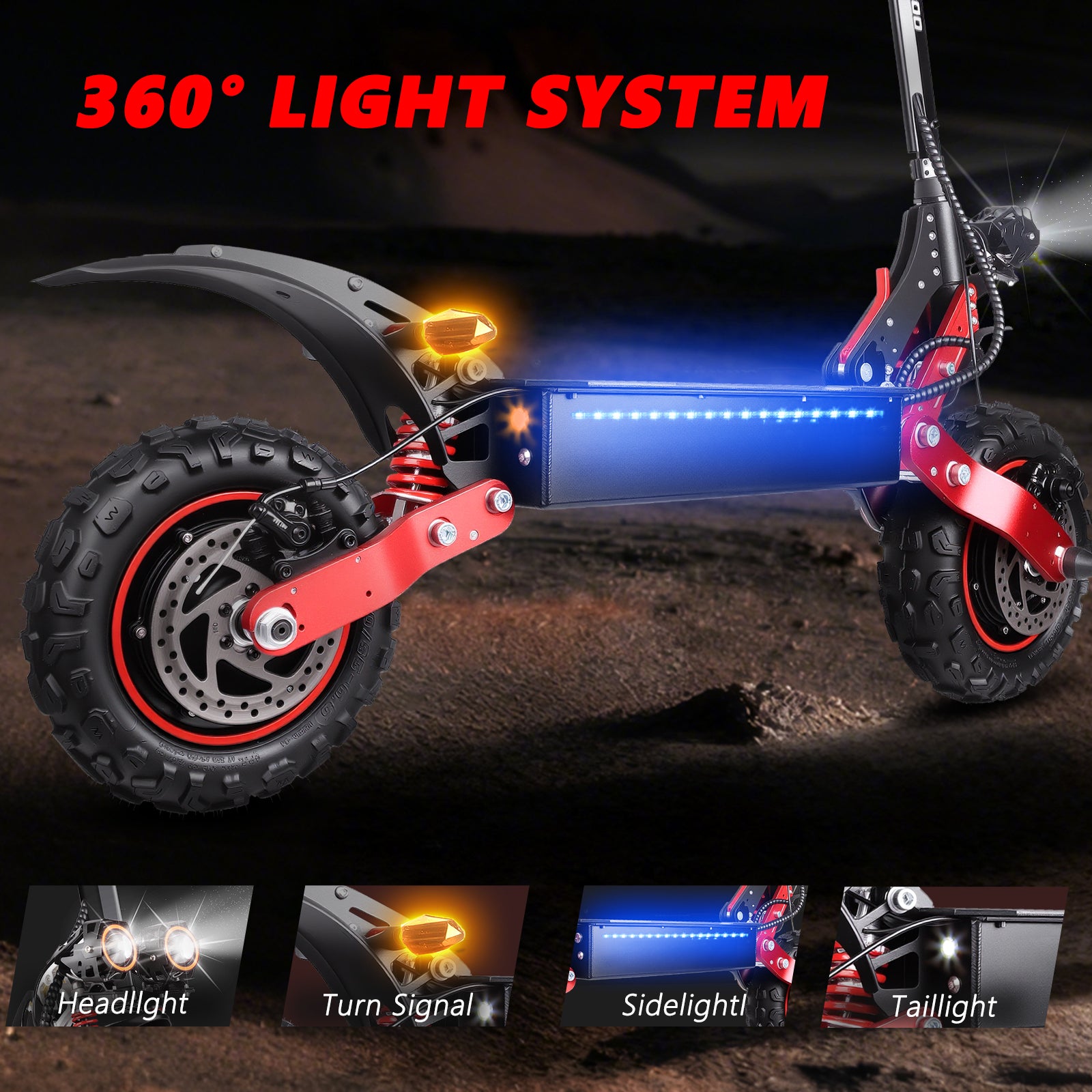 SUNNIGOO X7 light system - off-road electric scooter