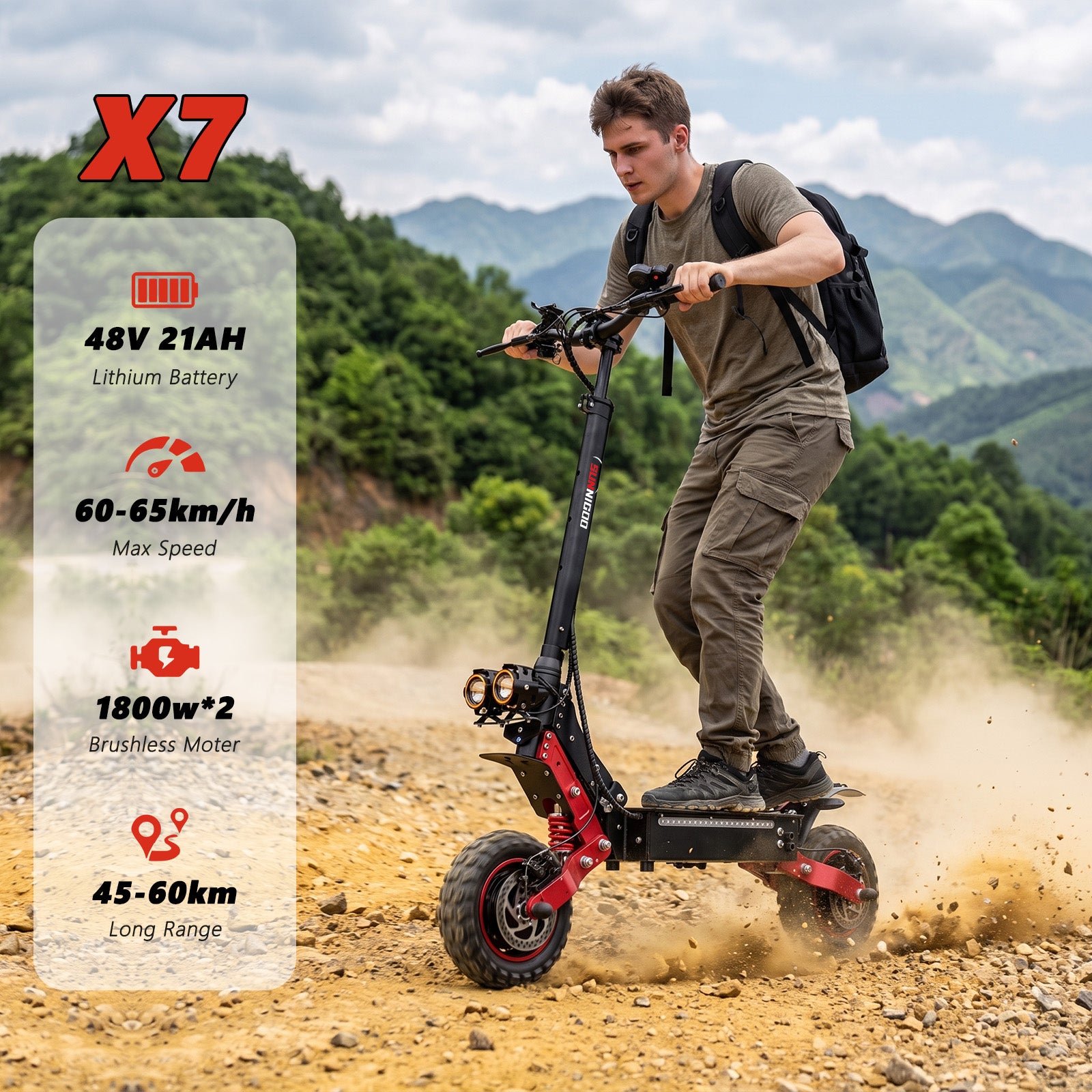 SUNNIGOO X7 main - off-road electric scooter